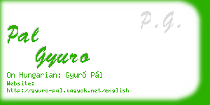 pal gyuro business card